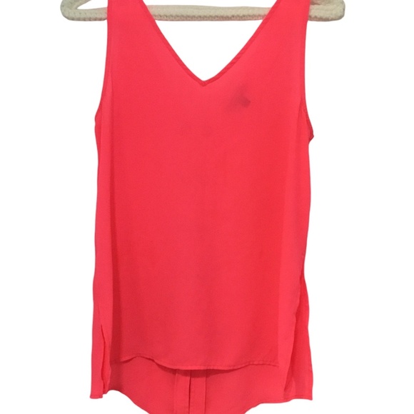 Hot pink blouse with side slits and ties on back - Picture 1 of 6